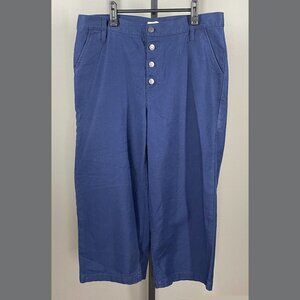 NEW J Crew Pants Womens 31 blue wide leg cropped preppy classic casual